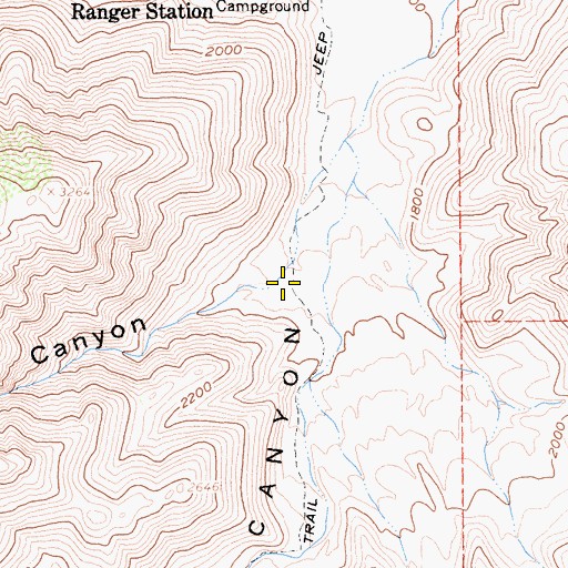 Topographic Map of Cougar Canyon, CA