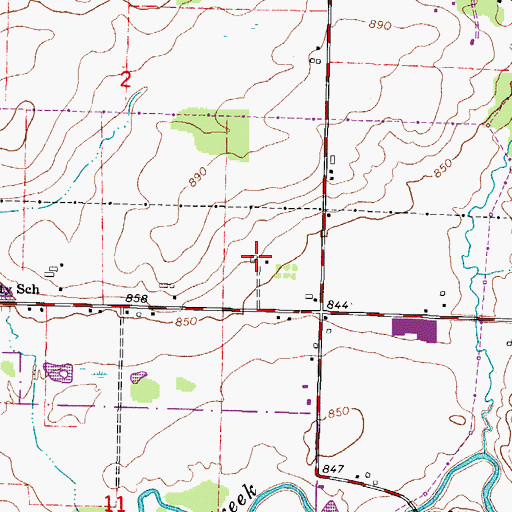 Topographic Map of Hidden Talent Farm, WI