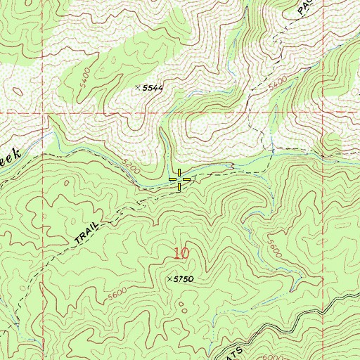 Topographic Map of Cox Creek, CA