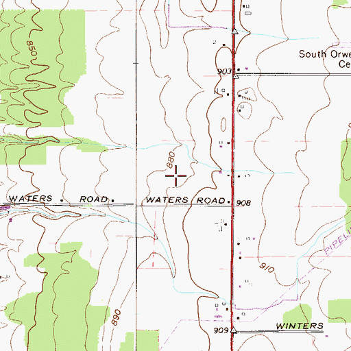 Topographic Map of Humphries Farm, OH