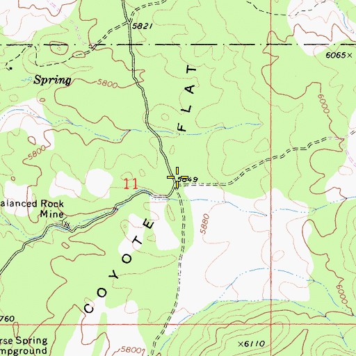 Topographic Map of Coyote Flat, CA