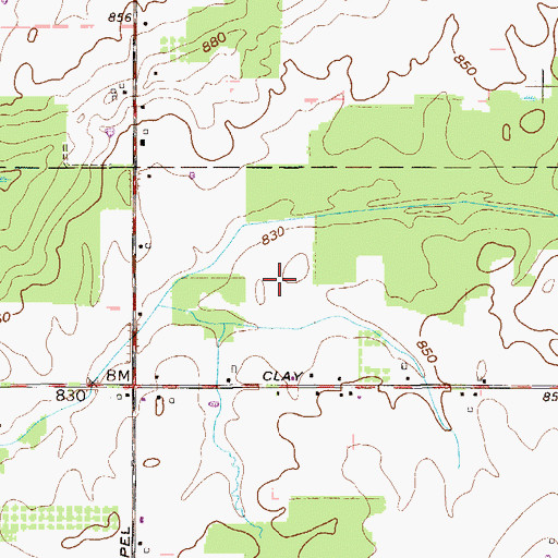 Topographic Map of Millers Buffalo Ranch, OH