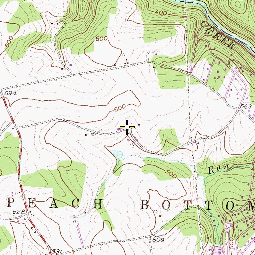 Topographic Map of Woodbine Farms, PA
