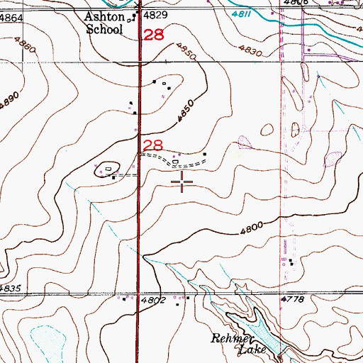 Topographic Map of Ash Lane Dairy, CO