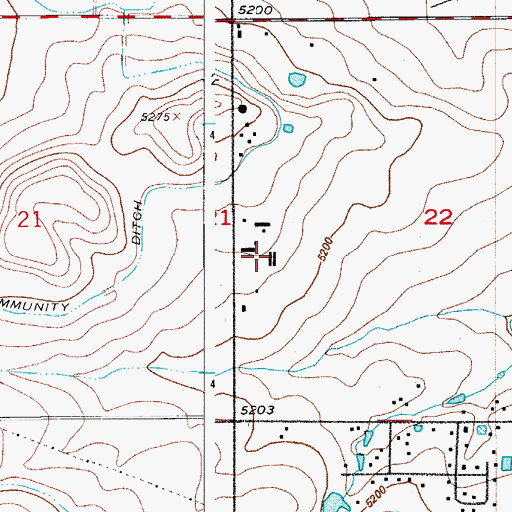 Topographic Map of Cleland Dairy Farms, CO