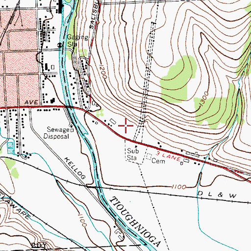 Topographic Map of Diescher Farms, NY