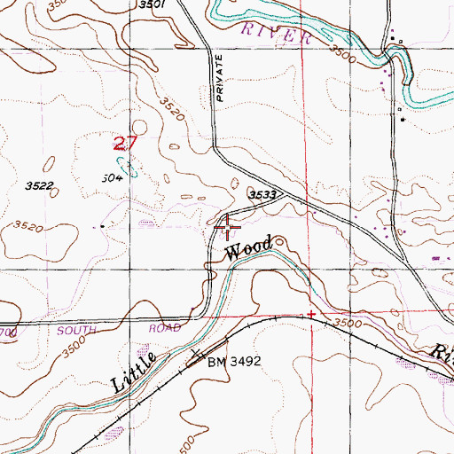 Topographic Map of Carpenter Ditch, ID