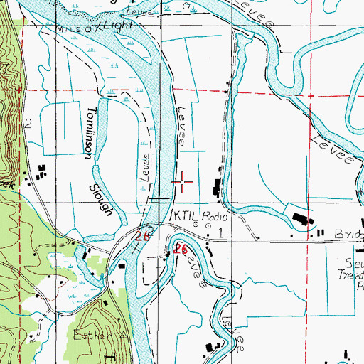 Topographic Map of Tilla Bay Farms, OR