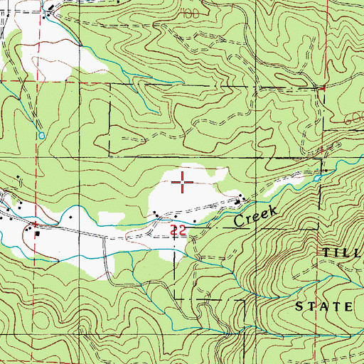 Topographic Map of Fawcett Creek Farm, OR