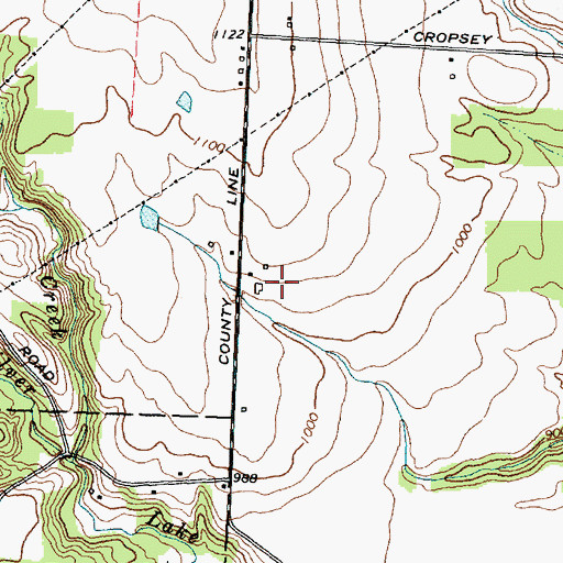 Topographic Map of Park View Farms, NY