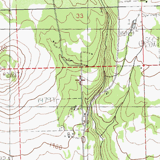 Topographic Map of Broken Boulder Farm, WA