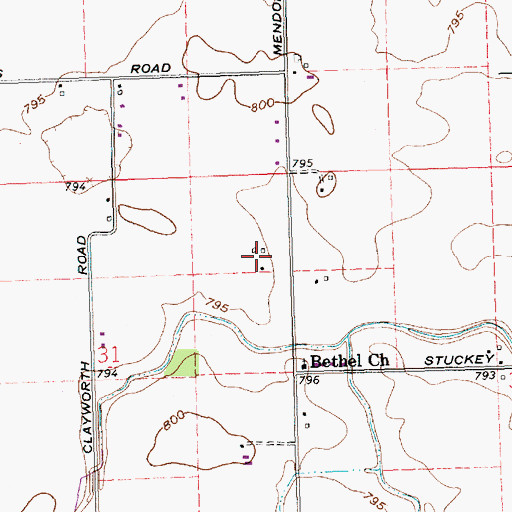 Topographic Map of L S L Farms, OH