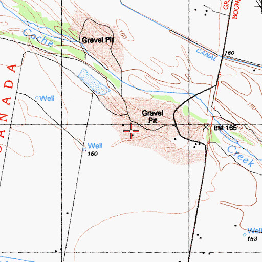 Topographic Map of Madison Quarry, CA