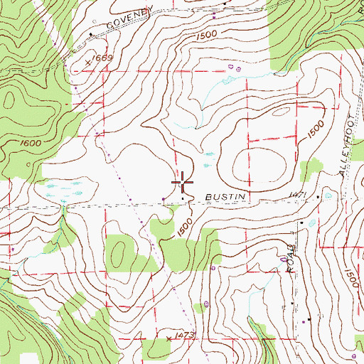 Topographic Map of Hiland Farm, PA