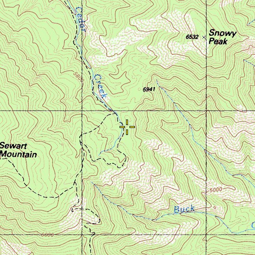 Topographic Map of Divide Forest Camp, CA