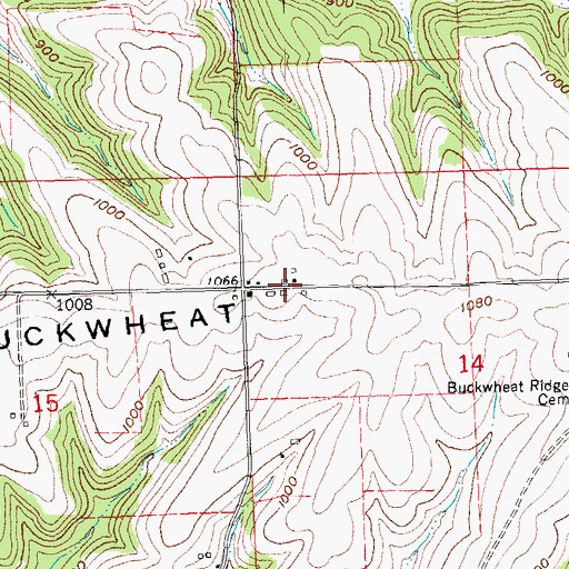 Topographic Map of Buckwheat Farm, WI