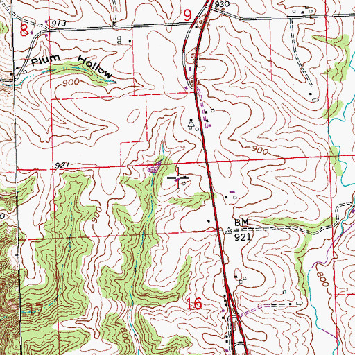 Topographic Map of Busy B Farm, WI