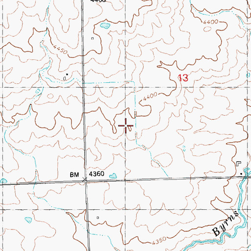 Topographic Map of Lateral 1096A, ID