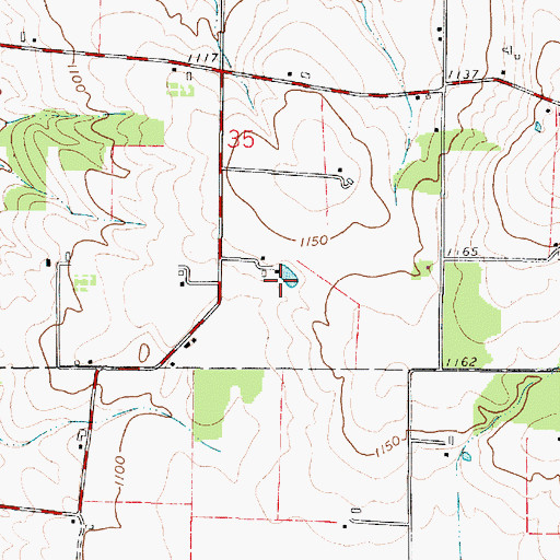 Topographic Map of Amstutz Farm, OH