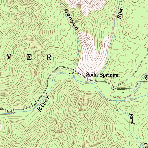 Topographic Map of Duncan Canyon, CA