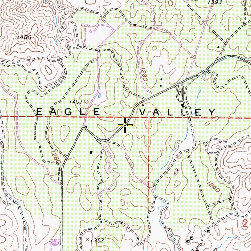Topographic Map of Eagle Valley, CA