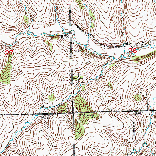Topographic Map of Big Valley Farm, WI