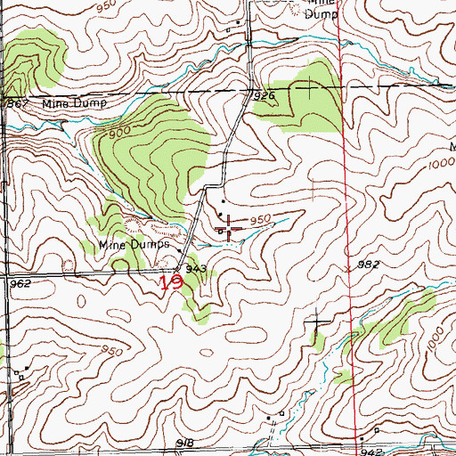 Topographic Map of Redfearn Farms, WI