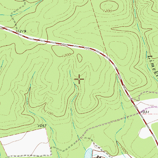 Topographic Map of Geronimo Creek Quarry, TX