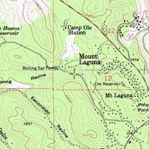 Topographic Map of El Centro Ravine, CA