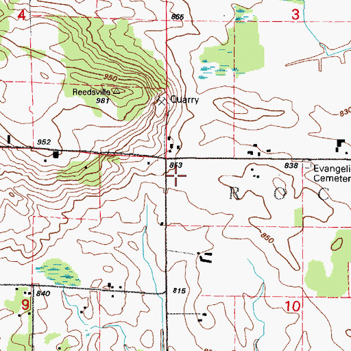 Topographic Map of M and L Farms, WI