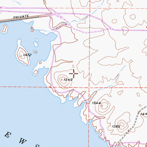 Topographic Map of El Sobrante de San Jacinto, CA