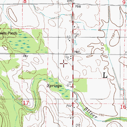 Topographic Map of Springdale Dairy Farm, WI