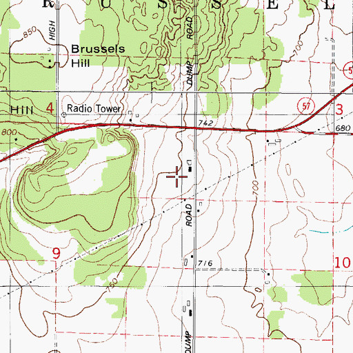 Topographic Map of Orchard View Game Farm, WI