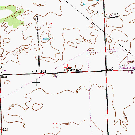 Topographic Map of Miller Hog Farm, IN