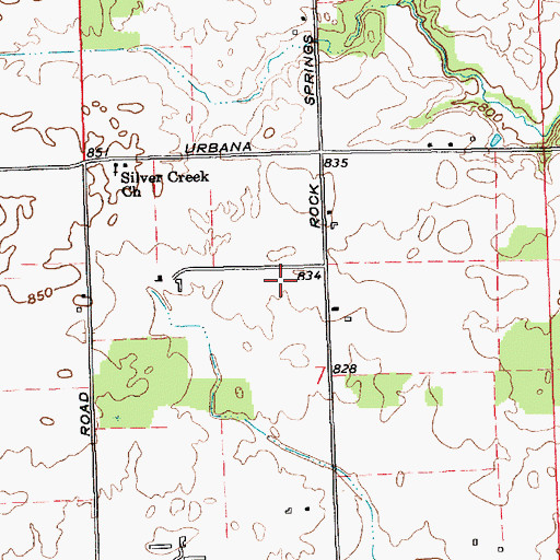 Topographic Map of Rosen Hog Farm, IN