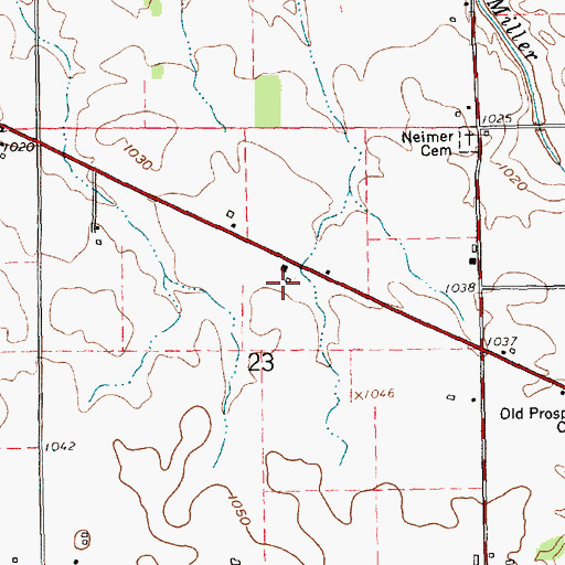 Topographic Map of R and R Hog Farms, IN