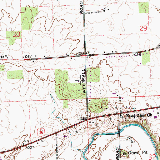Topographic Map of Abney Farms, OH