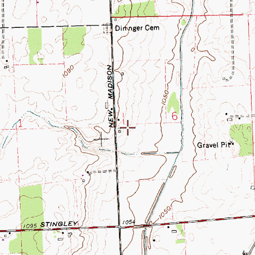 Topographic Map of Prairie View Farms, OH