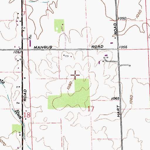 Topographic Map of Willowcreek Dairy, OH
