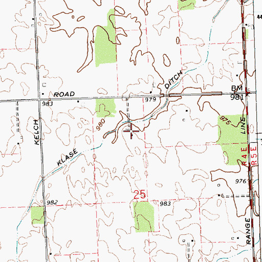 Topographic Map of Laneview Farm, OH