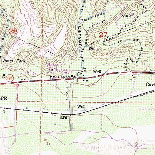 Topographic Map of Fairview Canyon, CA