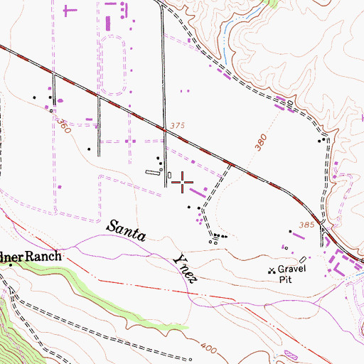 Topographic Map of High Sky Farm, CA
