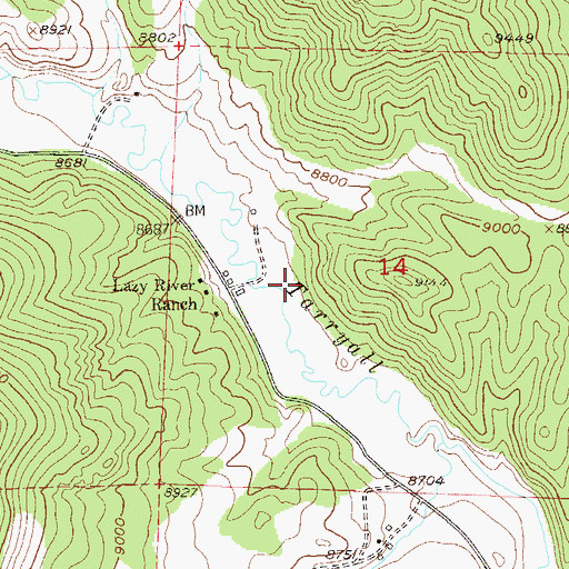 Topographic Map of Anderson Allen Ditch, CO