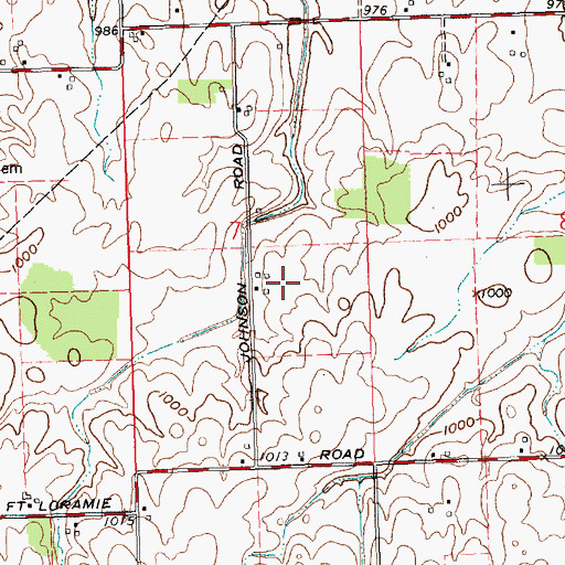 Topographic Map of Billenstein Farms, OH