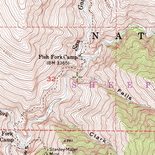 Topographic Map of Falls Gulch, CA