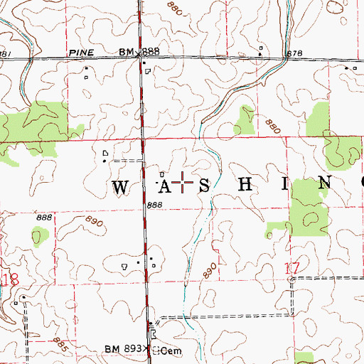 Topographic Map of Muhlenkamp Farms, OH