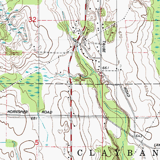 Topographic Map of Steep Creek Farm, WI