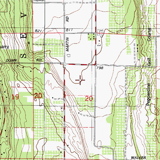 Topographic Map of Choice Orchards, WI