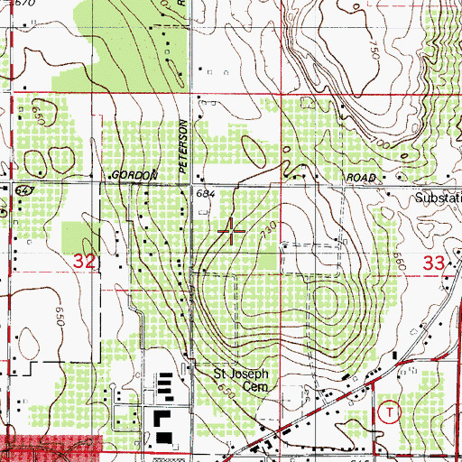 Topographic Map of Wood Orchard, WI