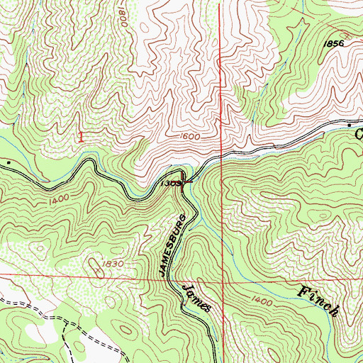 Topographic Map of Finch Creek, CA